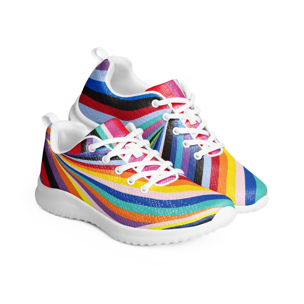 Dynamic Wave Stripe Women’s Athletic Shoes