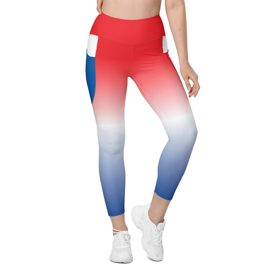 Croatia Red White Blue Leggings with Pockets