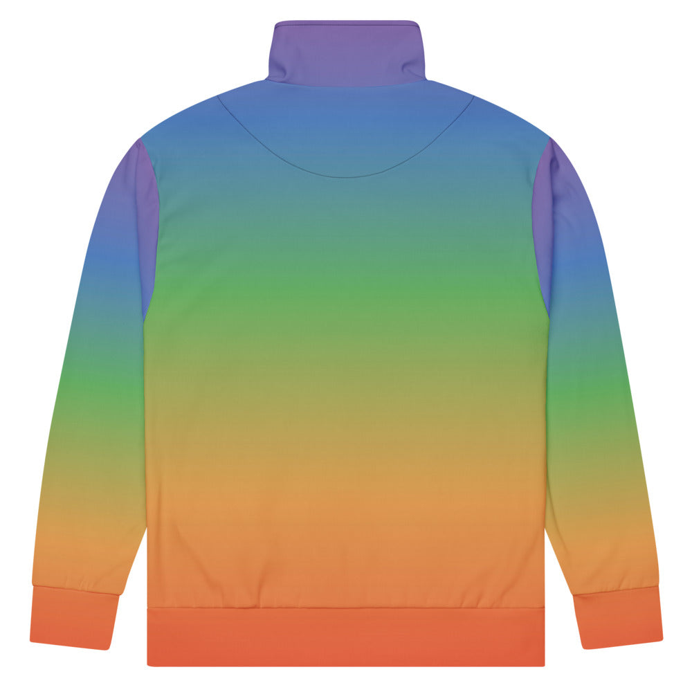 Rainbow Horizon Gradient Recycled Unisex Track Jacket