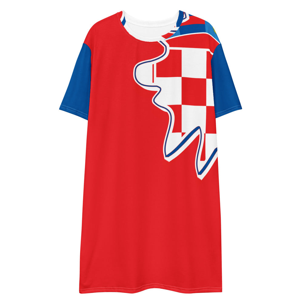 Fill Your Croatian Heart Female  T-Shirt Dress