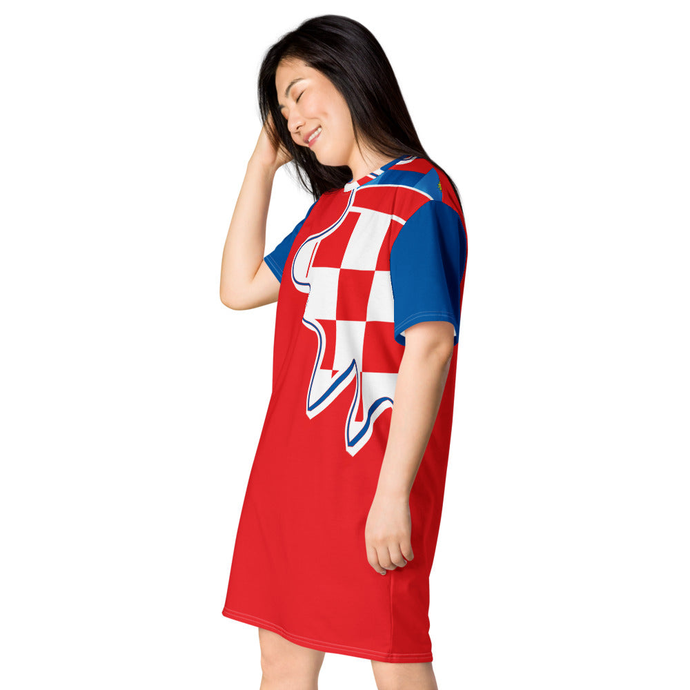 Fill Your Croatian Heart Female  T-Shirt Dress