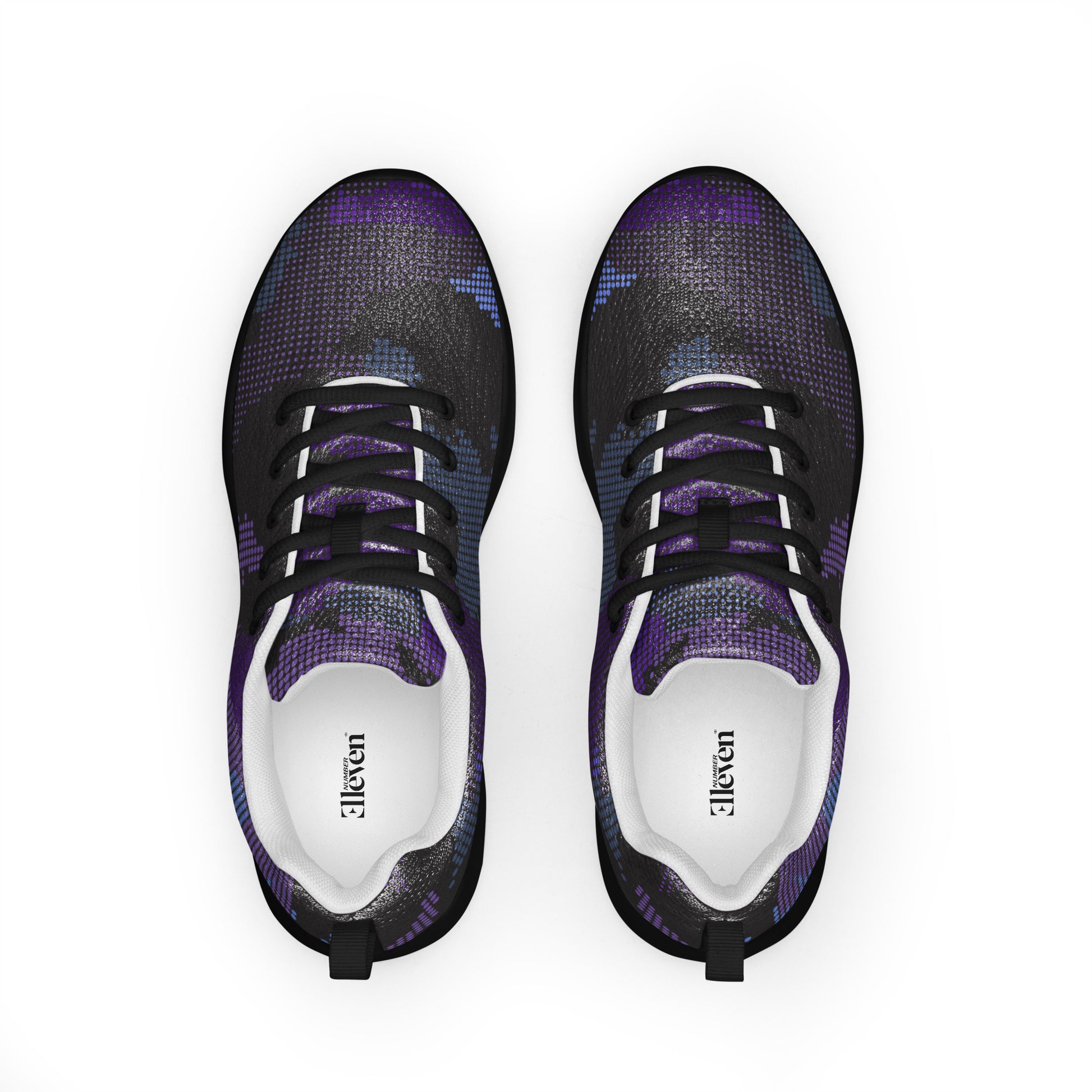 dark men's sneakers blue purple camouflage casual sport design