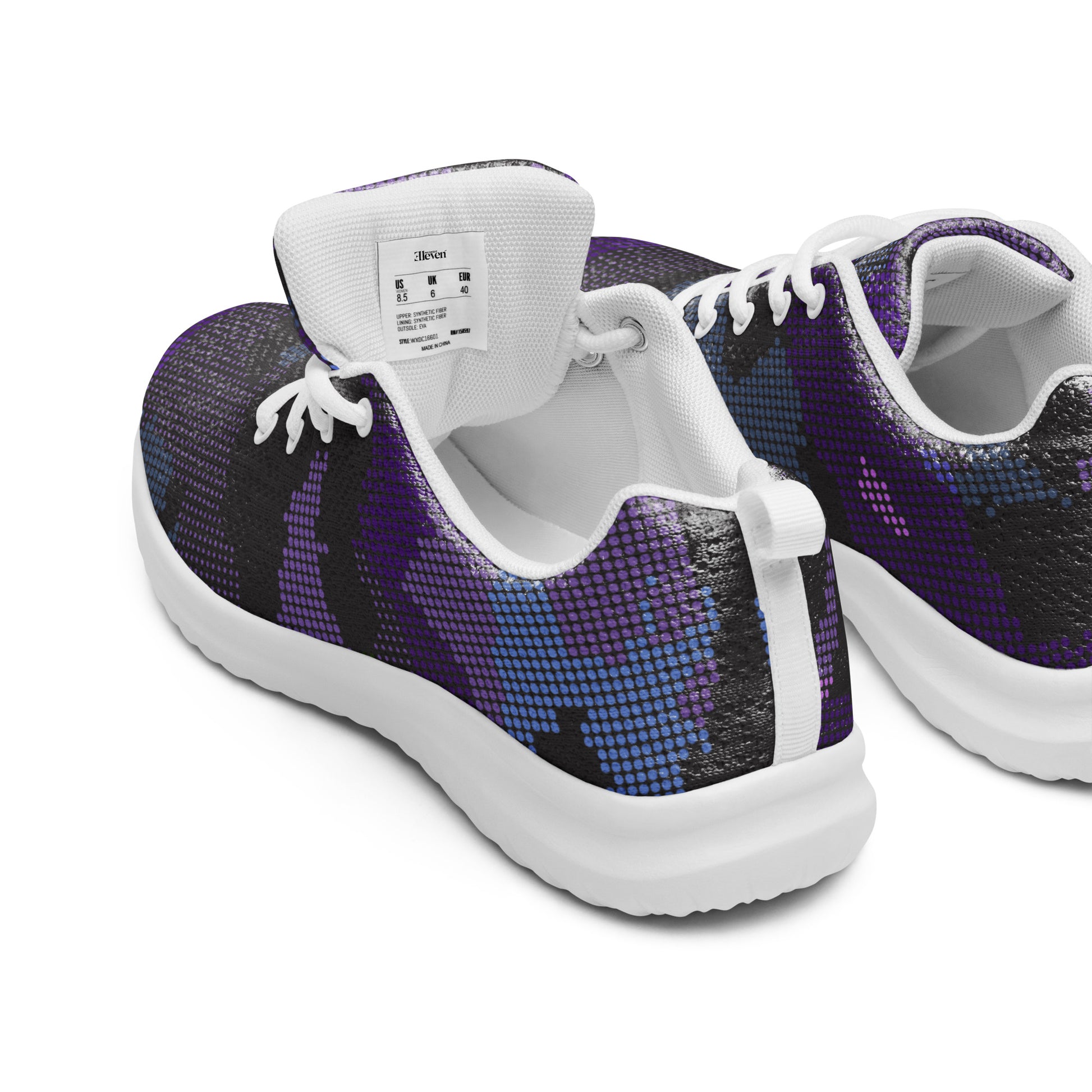 men's athletic sport shoes navy camo white sole abstract pattern