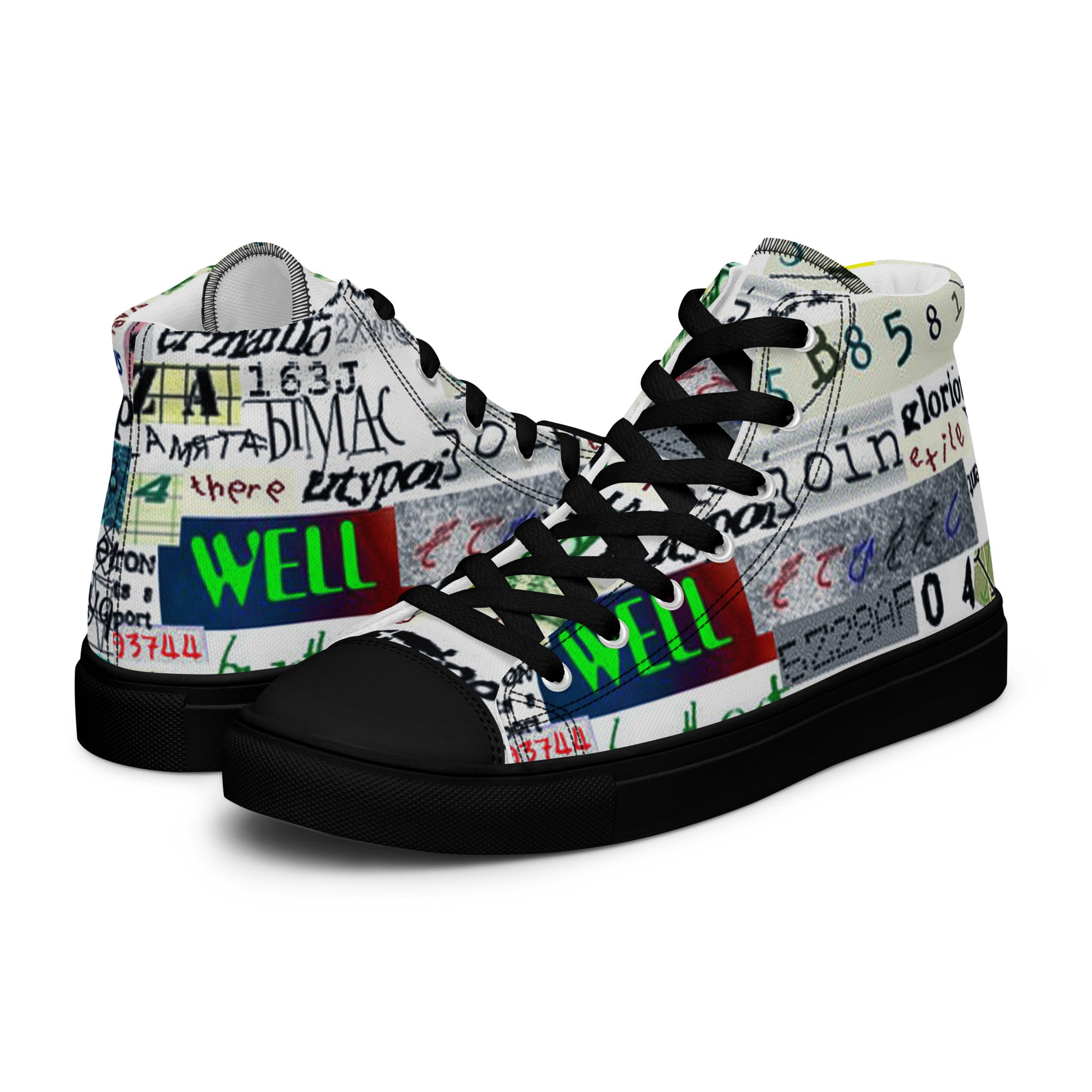 men's canvas sneakers technology graphic design black sole