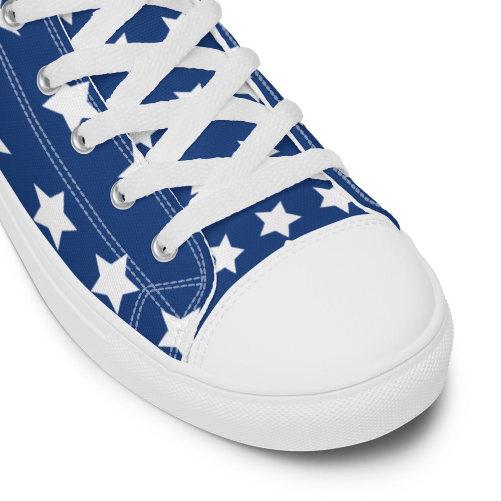 Striking American Stars and Stripes Men's High-Top Sneakers