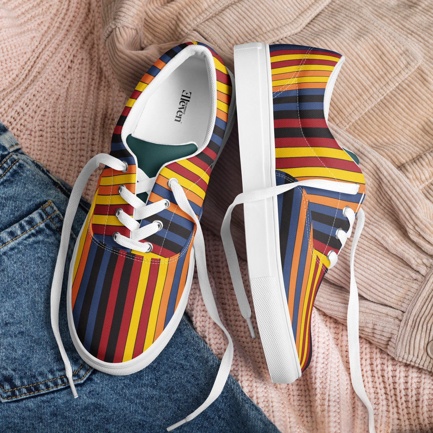 men's striped canvas shoes white sole casual fashion sneakers