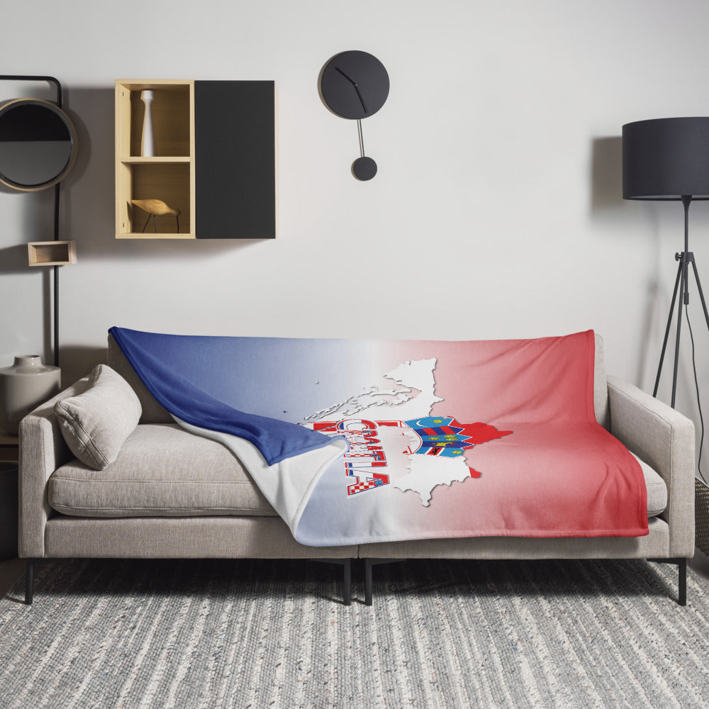 Croatia  Flag & Shield Throw Blanket