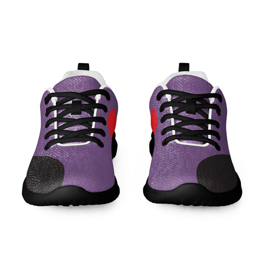 women's athletic shoes purple black sole metallic toe design