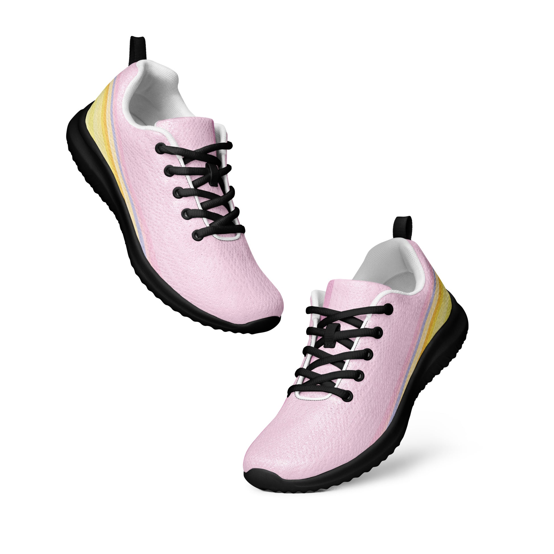 Product women's casual athletic sneakers soft pastel sunrise stripe style