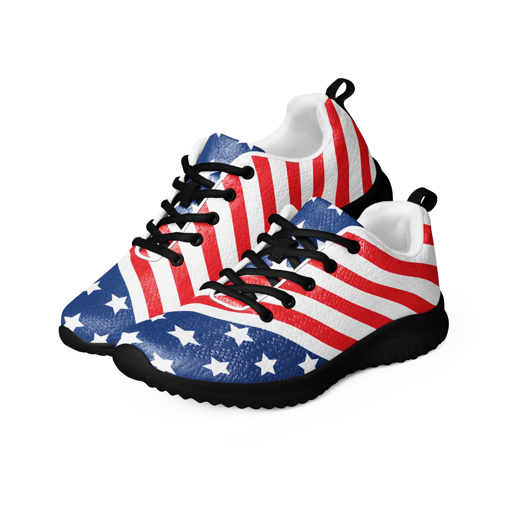 women's athletic shoes american flag patriotic red white blue design