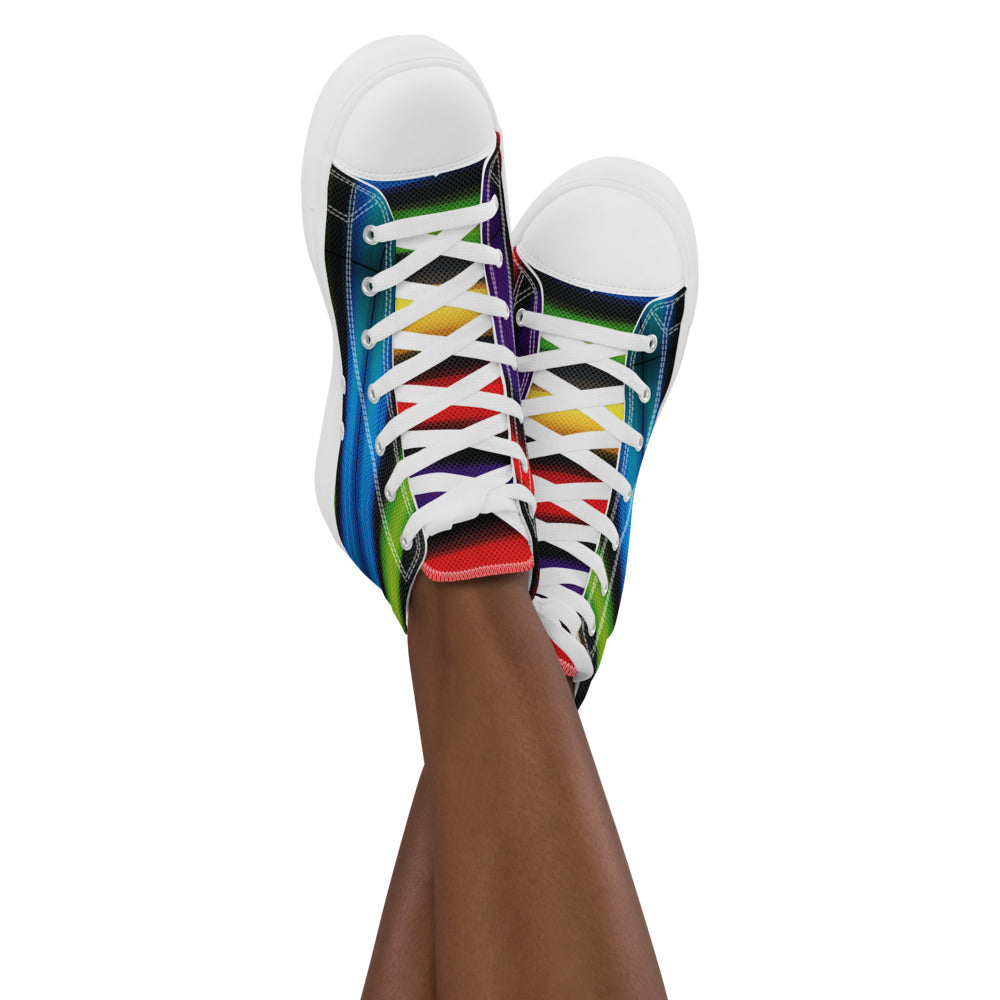 Prism Pulse Women’s High-Top Canvas Sneakers