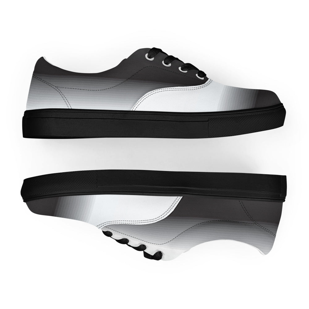 Monochrome Fade Women’s Lace-Up Canvas Shoes