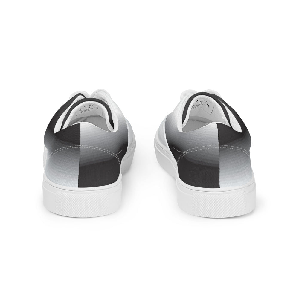 Monochrome Fade Women’s Lace-Up Canvas Shoes