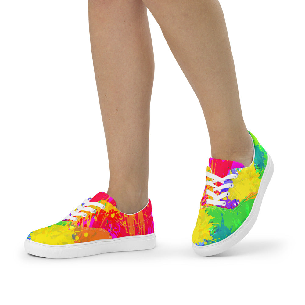 I am the artist Women's Lace-Up Canvas Shoes