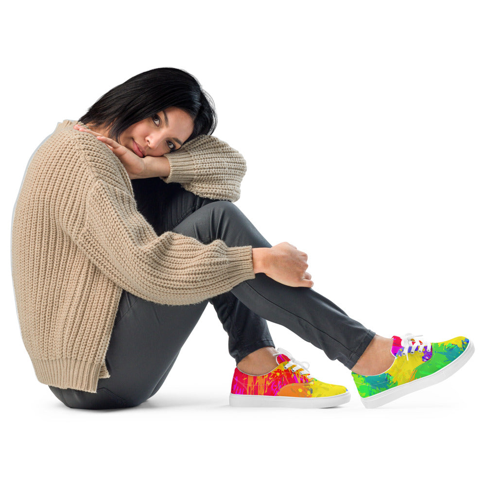 I am the artist Women's Lace-Up Canvas Shoes