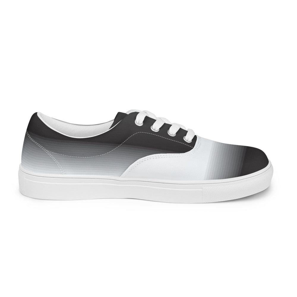 Monochrome Fade Women’s Lace-Up Canvas Shoes